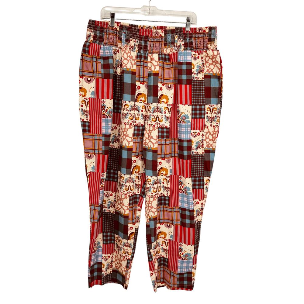 Lucy & Yak Alexa Patchwork Pants SZ XL Women’s 100% Cotton Festival Cottage core